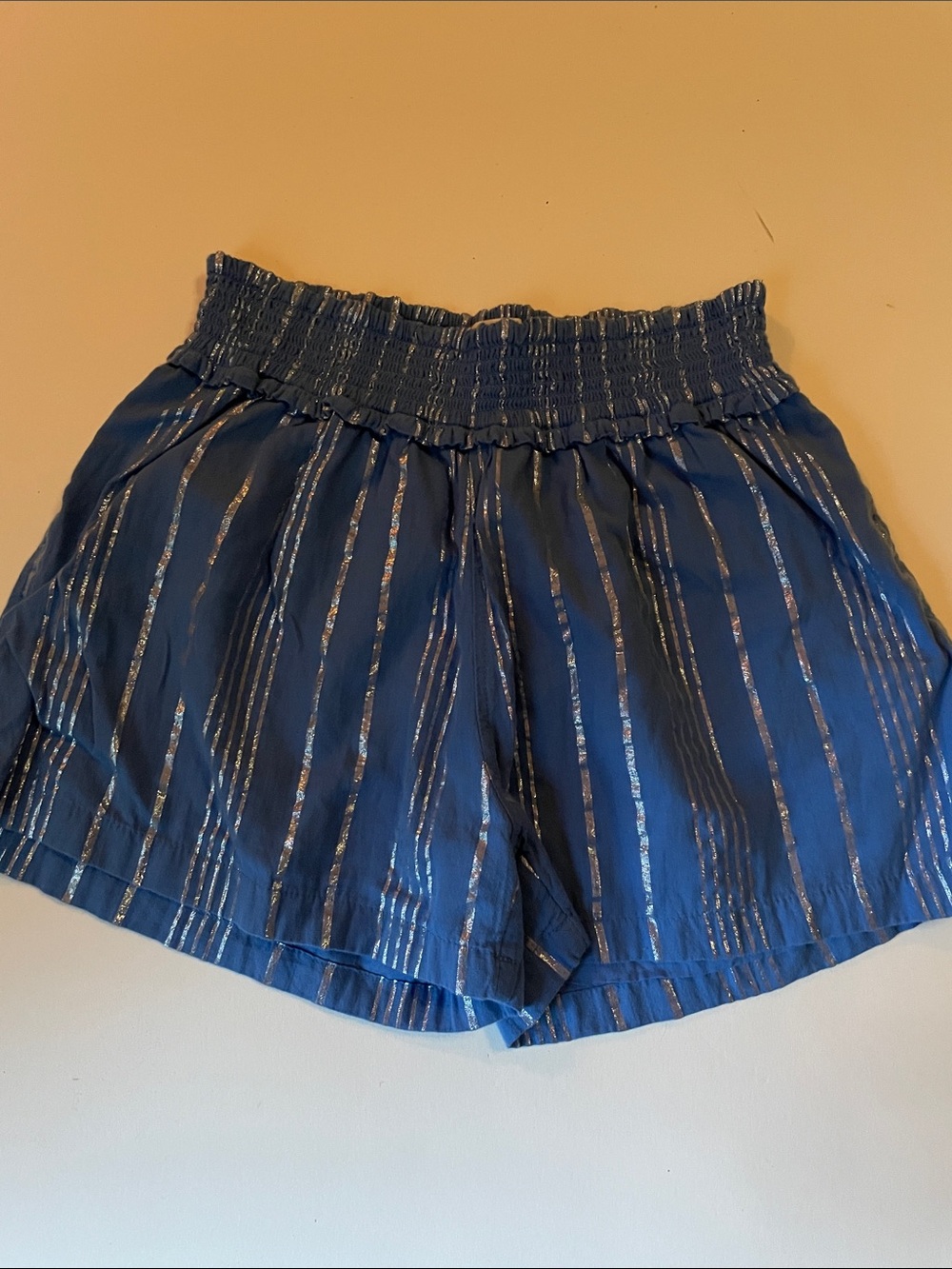 Crewcuts Sparkly Silver Stripe Whimsical Coastal Cowgirl Pull on Shorts